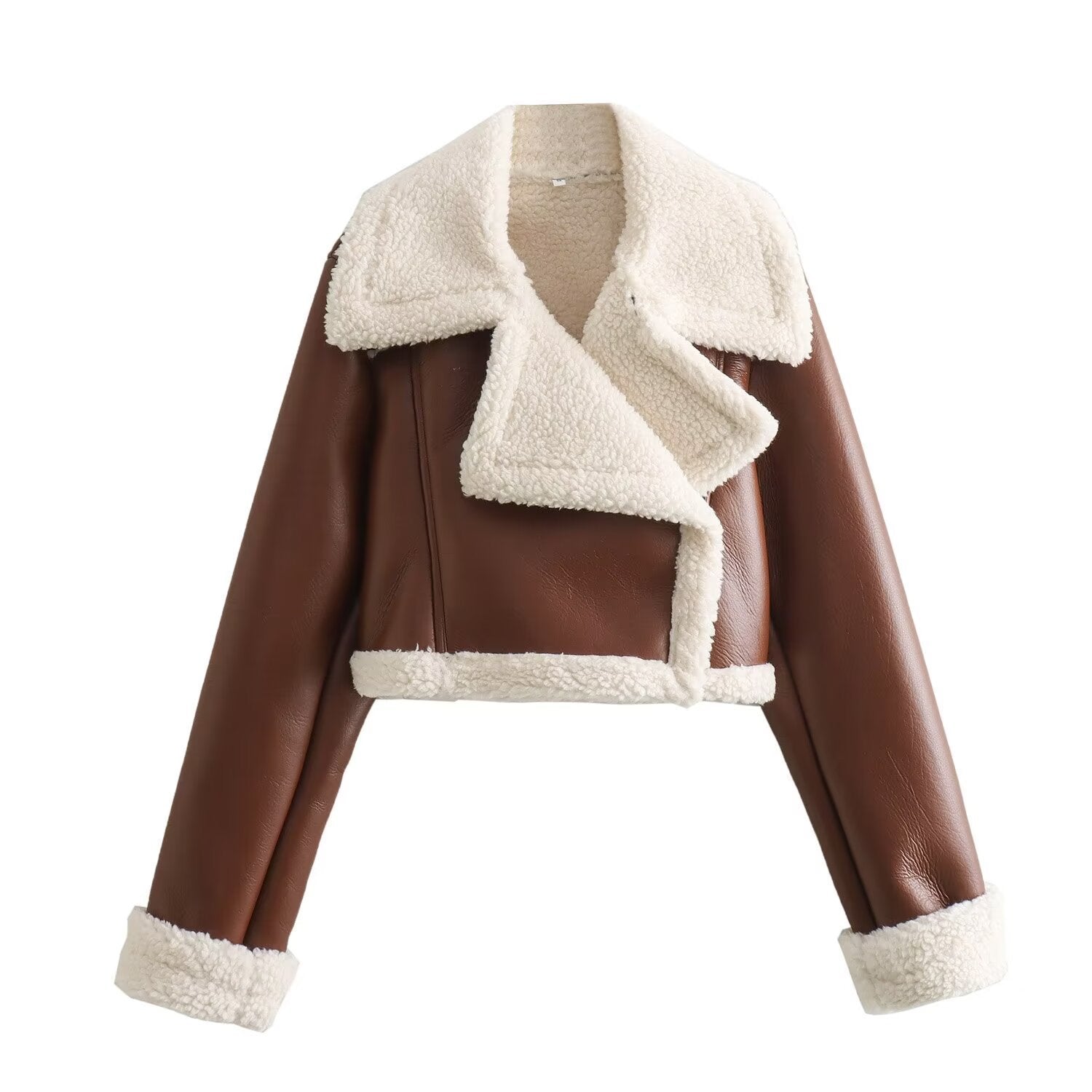 Fur Integrated Short Street Hot Girl Motorcycle Clothing Coat - Bellarte Enchanté Fur Integrated Short Street Hot Girl Motorcycle Clothing Coat